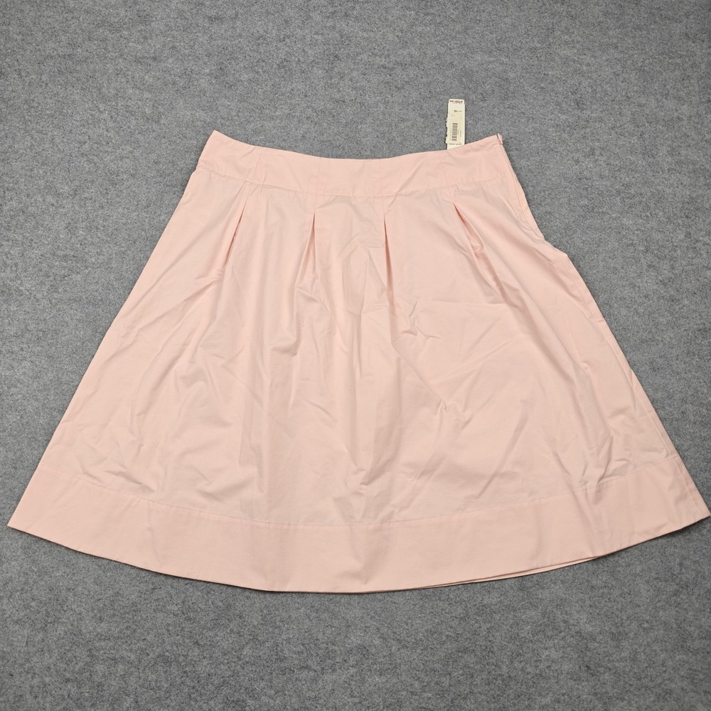 Pendleton Skirt Womens 16 Pink Cotton A-Line Pleated Stretch Zip Knee Length